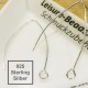 2x 925 Sterling Silber Ohrhaken 33mm 925er Ohrfedern - Schmuckzubehör aus 925 Silber