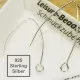 2x 925 Sterling Silber Ohrhaken 33mm 925er Ohrfedern - Schmuckzubehör aus 925 Silber - Leisure-Beads DIY