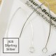 2x 925 Sterling Silber Ohrhaken 33mm 925er Ohrfedern - Schmuckzubehör aus 925 Silber