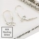 2x 925 Sterling Silber Brisuren 16,5x8,5mm 925er Ohrhaken Ohrringe - Schmuckzubehör aus 925 Silber