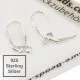 2x 925 Sterling Silber Brisuren 16,5x8,5mm 925er Ohrhaken Ohrringe - Schmuckzubehör aus 925 Silber - Leisure-Beads DIY