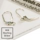 2x 925 Sterling Silber Brisuren 16,5x8,5mm 925er Ohrhaken Ohrringe - Schmuckzubehör aus 925 Silber