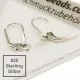 2x 925 Sterling Silber Brisuren 16,5x8,5mm 925er Ohrhaken Ohrringe - Schmuckzubehör aus 925 Silber - Leisure-Beads DIY