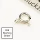 1x Sterling Silber Federring 7mm Kettenverschluss 925 Silber Schmuckverschluss - Echtsilber Schmuckzubehör - Leisure-Beads DIY