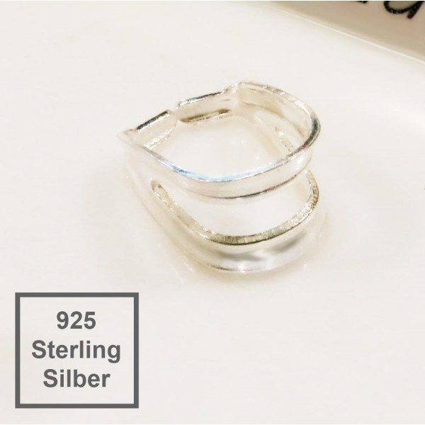 1x 925er Collierschlaufe 9x7x5mm Sterling Silber Anhängerhaken - Schmuckzubehör - Leisure-Beads DIY