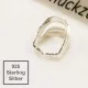 1x Sterling Silber Collierschlaufe 9x7x5mm Haken für Anhänger 925 Silber - 925 Schmuckzubehör Anhängerhaken - Leisure-Beads DIY