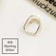 1x Sterling Silber Collierschlaufe 9x7x5mm Haken für Anhänger 925 Silber - 925 Schmuckzubehör Anhängerhaken