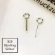 2x 925er Sterling Silber Schmuckhaken 11mm Perlenhaken Stabösen zum Einkleben - Schmuckzubehör - Leisure-Beads DIY