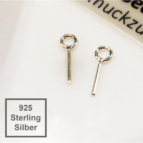 1x 925er Schmuckhaken 11mm Sterling Silber Perlenhaken - Schmuckzubehör - Leisure-Beads DIY