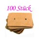 100 natur braune Schmuck Karten 33x25mm Papier ohne Schrift Schmuck Display Ohrstecker - Schmuckzubehör