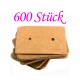 600 natur braune Schmuck Karten 33x25mm Papier ohne Schrift Schmuck Display Ohrstecker - Schmuckzubehör