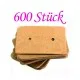 600 natur braune Schmuck Karten 33x25mm Papier ohne Schrift Schmuck Display Ohrstecker - Schmuckzubehör - Leisure-Beads DIY