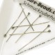 10 Edelstahl Nietstifte 30mm silberfarben Schmuckdraht mit rundem Kopf - Schmuckzubehör