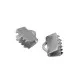 2x Edelstahl Bandklemme 7mm silberfarbene Bandklemmen - Schmuckzubehör - Leisure-Beads DIY