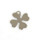 1x Edelstahl Kleeblatt 15x15mm Schmuck Anhänger silberfarben Anhänger - Schmuckzubehör