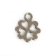 1x Edelstahl Kleeblatt 13x10mm Schmuck Anhänger silber Anhänger - Schmuckzubehör