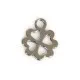 1x Edelstahl Kleeblatt 13x10mm Schmuck Anhänger silber Anhänger - Schmuckzubehör - Leisure-Beads DIY