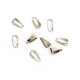10x silber Collierschlaufe 7x3mm Anhängerhaken silberfarben - Schmuckzubehör