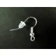 Ohrfedern 19x20mm mit Stopper hellsilberfarben Ohrfedern - Schmuckzubehör zum Ohrringe selbermachen - Leisure-Beads DIY