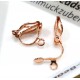 2 Stück / 1 Paar rosegoldfarben Ohrclips 13x11mm rosegoldfarben Ohrringe ohne Löcher - rosegoldfarben Schmuckzubehör Ohrclips ba