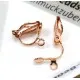 2 Stück / 1 Paar rosegoldfarben Ohrclips 13x11mm rosegoldfarben Ohrringe ohne Löcher - rosegoldfarben Schmuckzubehör Ohrclips ba - Leisure-Beads DIY