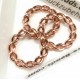 1x rosegoldfarben Ring 20mm Loch 13mm geschlossen filigran - Schmuckzubehör