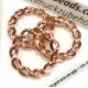1x rosegoldfarben Ring 20mm Loch 13mm geflochten geschlossen filigran - Schmuckzubehör