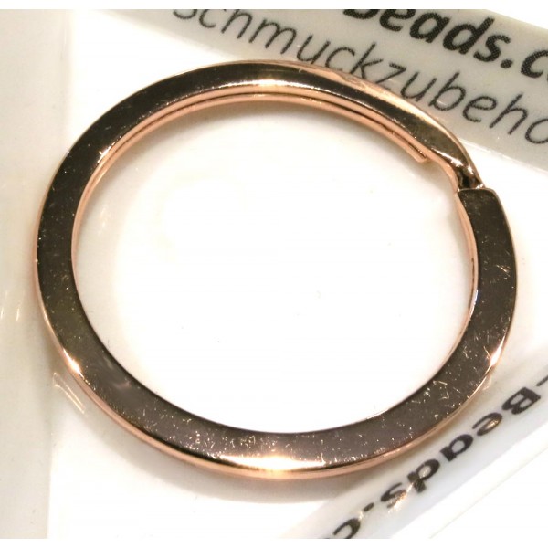 Schlüsselring rosegoldfarben 32mm Ring - Schlüsselanhänger - Leisure-Beads DIY
