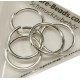 5x Biegering 21mm Stärke 2mm Aluminium Ringe rund platinfarben hellsilber - Schmuckzubehör Biegering