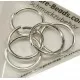 5x Biegering 21mm Stärke 2mm Aluminium Ringe rund platinfarben hellsilber - Schmuckzubehör Biegering - Leisure-Beads DIY