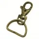 1x bronze Karabinerhaken 51mm mit Halbring 38x23mm - bronze Schlüsselanhänger basteln - Leisure-Beads DIY