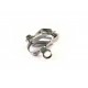 Filigraner Ohrclip ca. 12x12mm silberfarben - Schmuckzubehör zum Ohrclips selbermachen