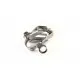 Filigraner Ohrclip ca. 12x12mm silberfarben - Schmuckzubehör zum Ohrclips selbermachen - Leisure-Beads DIY