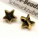 Goldfarbene Stern Schiebeperle 10x6mm Innen 6x2mm goldfarben Perle - Schmuckzubehör Schiebeperle - Leisure-Beads DIY