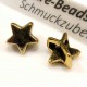 1x goldfarben Stern Schiebeperle 10x6mm Innen 6x2mm - Schmuckzubehör Schiebeperle