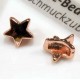 1x rosegoldfarben Stern Schiebeperle 10x6mm Innen 6x2mm - Schmuckzubehör Schiebeperle