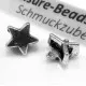 1x silber Stern Schiebeperle 10x6mm Innen 6x2mm silber Perle - Schmuckzubehör Schiebeperle - Leisure-Beads DIY