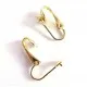 2 Stück goldfarben Ohrclips ca. 17x9mm zum Bekleben für gebohrte Perlen - Schmuckzubehör zum Ohrclips selbermachen - Leisure-Beads DIY