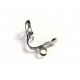 Ohrclip für lange Ohrclips ca. 12x12mm silberfarben - Schmuckzubehör zum Ohrclips selbermachen