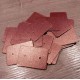 20 braune Schmuck Karten 33x25mm Papier ohne Schrift Schmuck Display Ohrstecker - Schmuckzubehör
