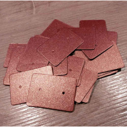 20 braune Schmuck Karten 33x25mm Papier ohne Schrift Schmuck Display Ohrstecker - Schmuckzubehör