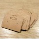 20 natur braune Schmuck Karten 33x25mm mit Aufhänger aus Papier ohne Schrift Schmuck Display Ohrstecker - Schmuckzubehör
