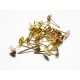 20 Stück / 10 Paar goldfarben Ohrstecker 12x6mm zum Bekleben Studs - goldfarben Schmuckzubehör für Ohrringe