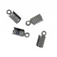 10x gunmetal Endkappe 12x5mm Schmuckband Klemme - Schmuckzubehör Endkappe