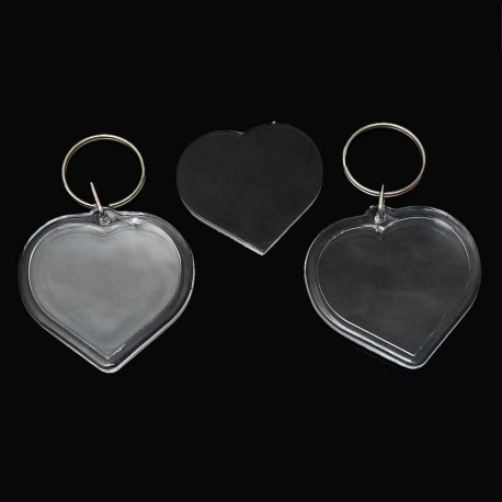 Leisure-Beads - Herz Foto Schlüsselanhänger für Herz Foto - Schlüsselanhänger selber machen