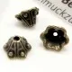 5x bronze Perlenkappen 10x5mm Trichter bronzefarbene Perlen Kappen - bronze Schmuckzubehör - Leisure-Beads DIY