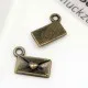 1x bronze Liebesbrief 10x6mm Schmuckanhänger Briefkuvert - bronze Schmuckzubehör - Leisure-Beads DIY