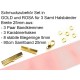 Schmuckzubehör Set in rosa für 25mm Halsband aus Samtband - Schmuckzubehör Set