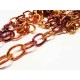 100cm rosa-orange Kette Farbverlauf aus Aluminium 16x12mm Gliederkette - Schmuckzubehör Gliederkette