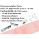 Schmuckzubehör Set 16mm Halsband mit rosa Samtband, hellsilber Bandklemmen, Karabinern + Biegeringen - Schmuckzubehör Set